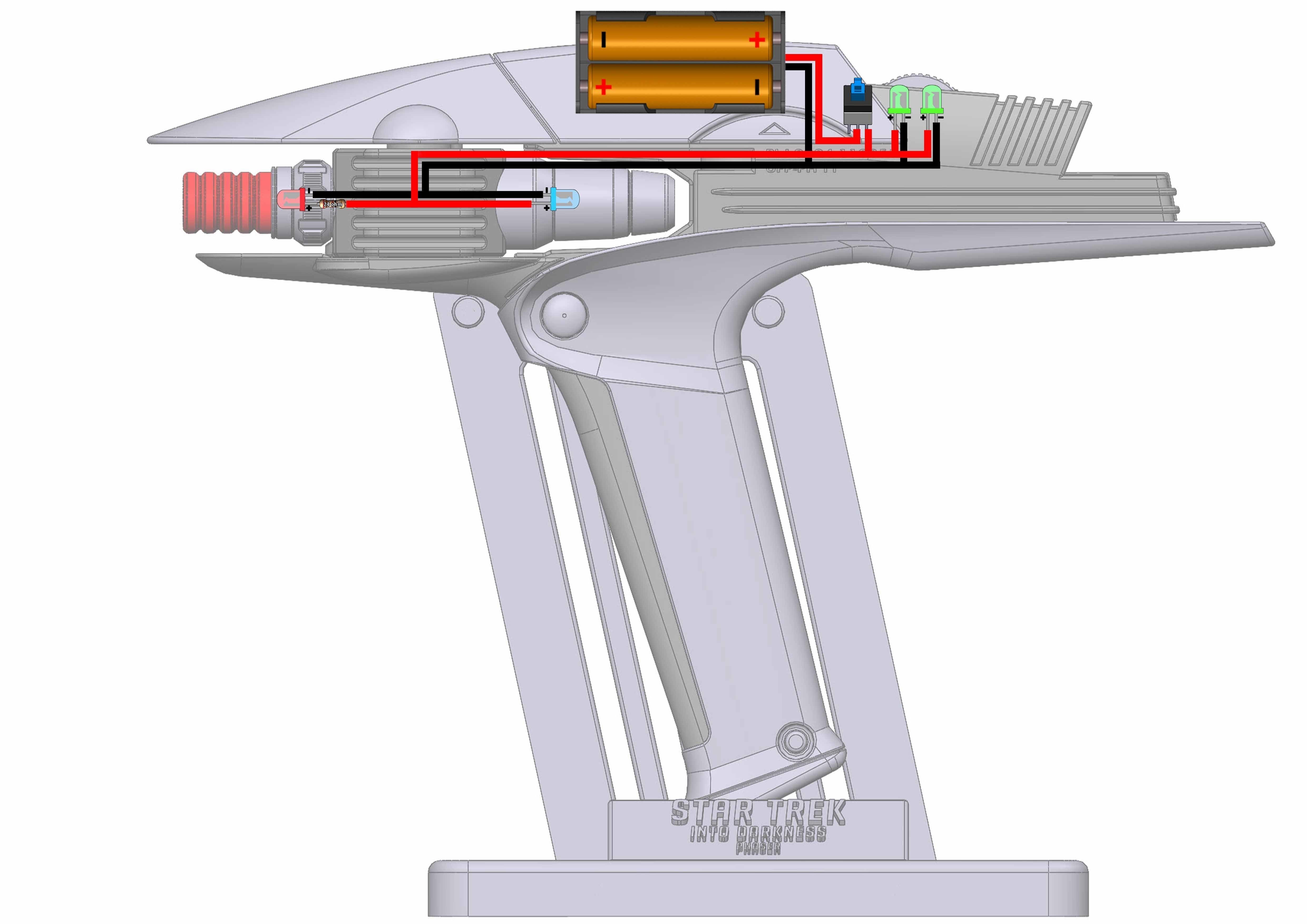 Into Darkness Phaser - Star Trek - Commercial - Printable - STL 3D print model_19