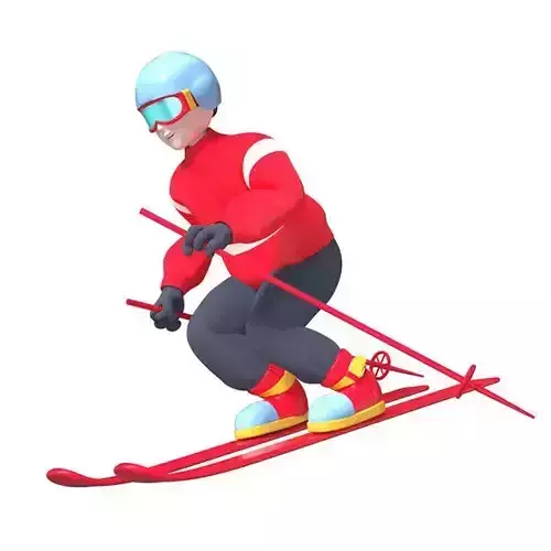 Sports skiing figure extreme snow
