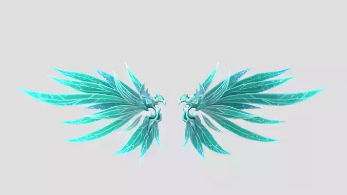 Futuristic Wing Low-poly 3D model