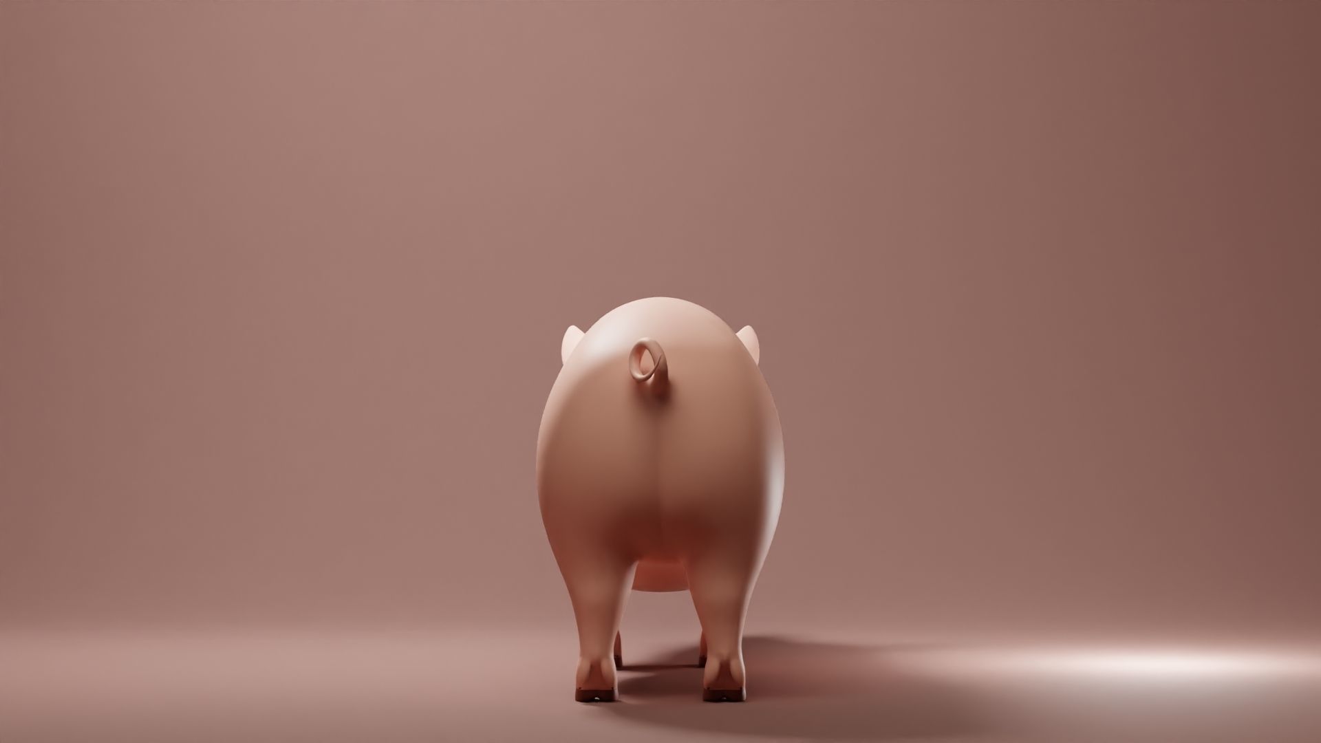Pig Base Mesh Low-poly 3D model_4