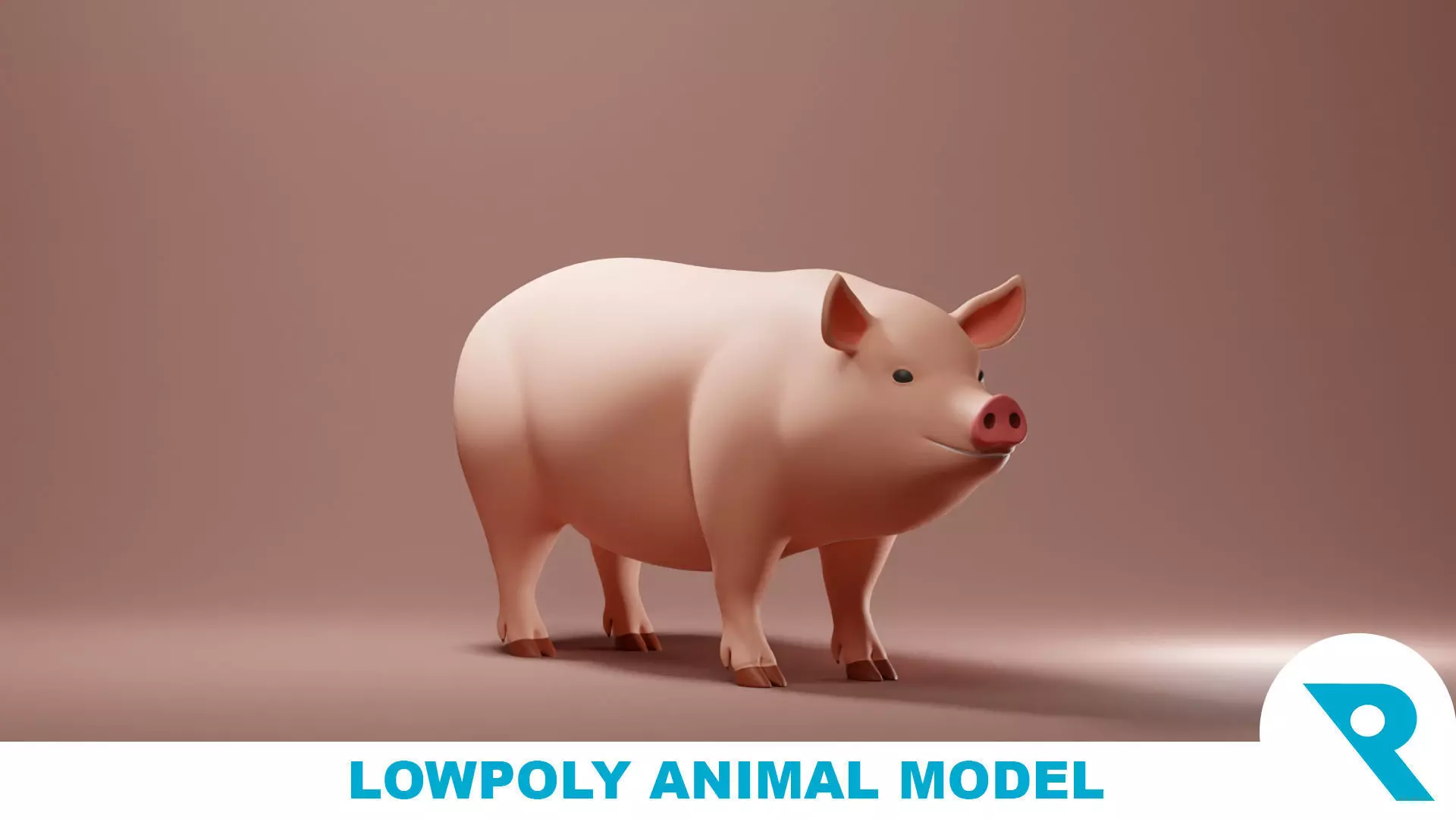 Pig Base Mesh Low-poly 3D model_0