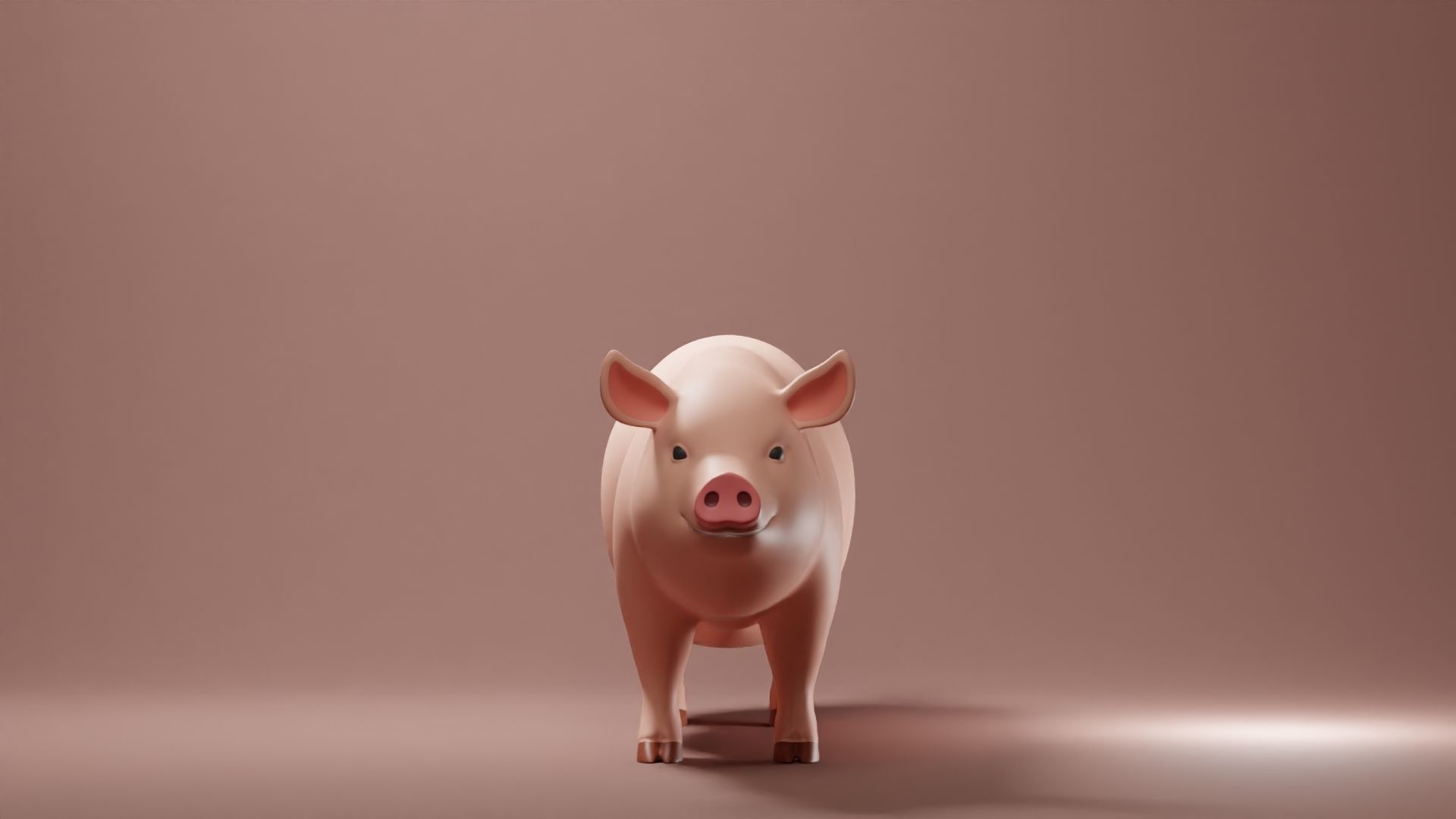 Pig Base Mesh Low-poly 3D model_2