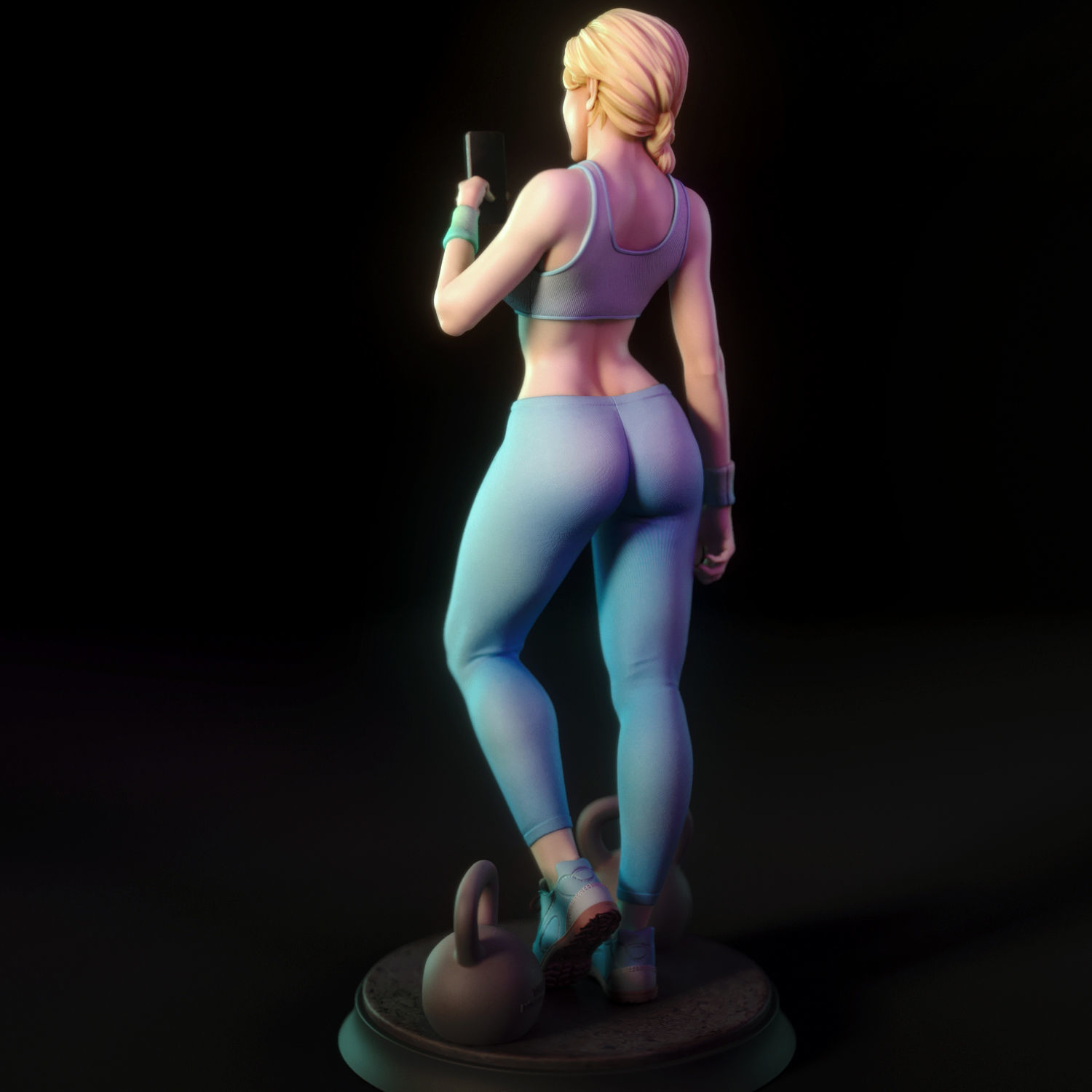 Ashley - Gym girl 3D print model_4