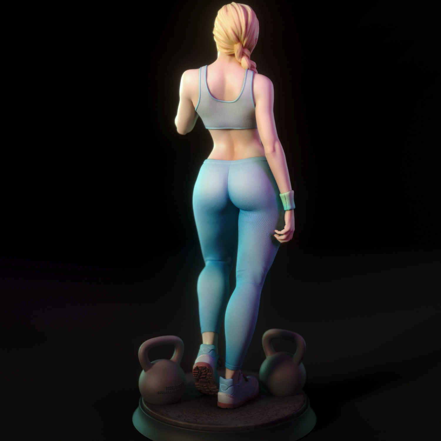 Ashley - Gym girl 3D print model_3