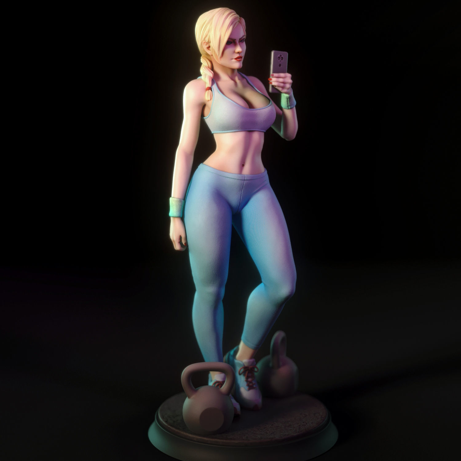 Ashley - Gym girl 3D print model_1