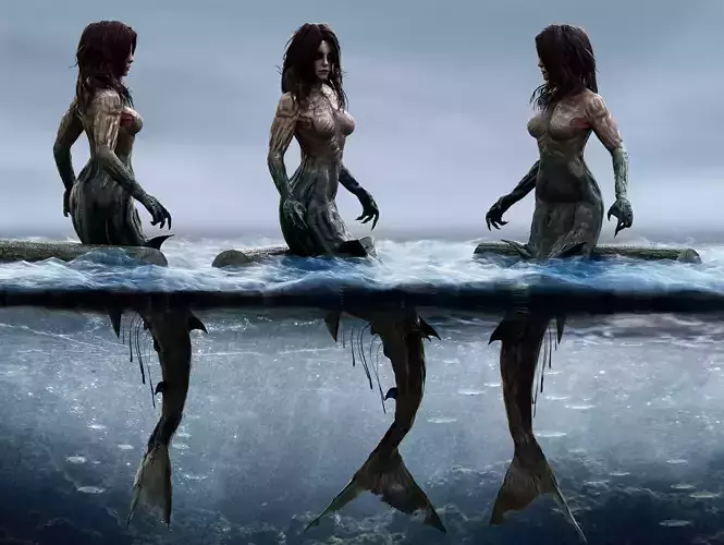 Mermaid  Low-poly 3D model