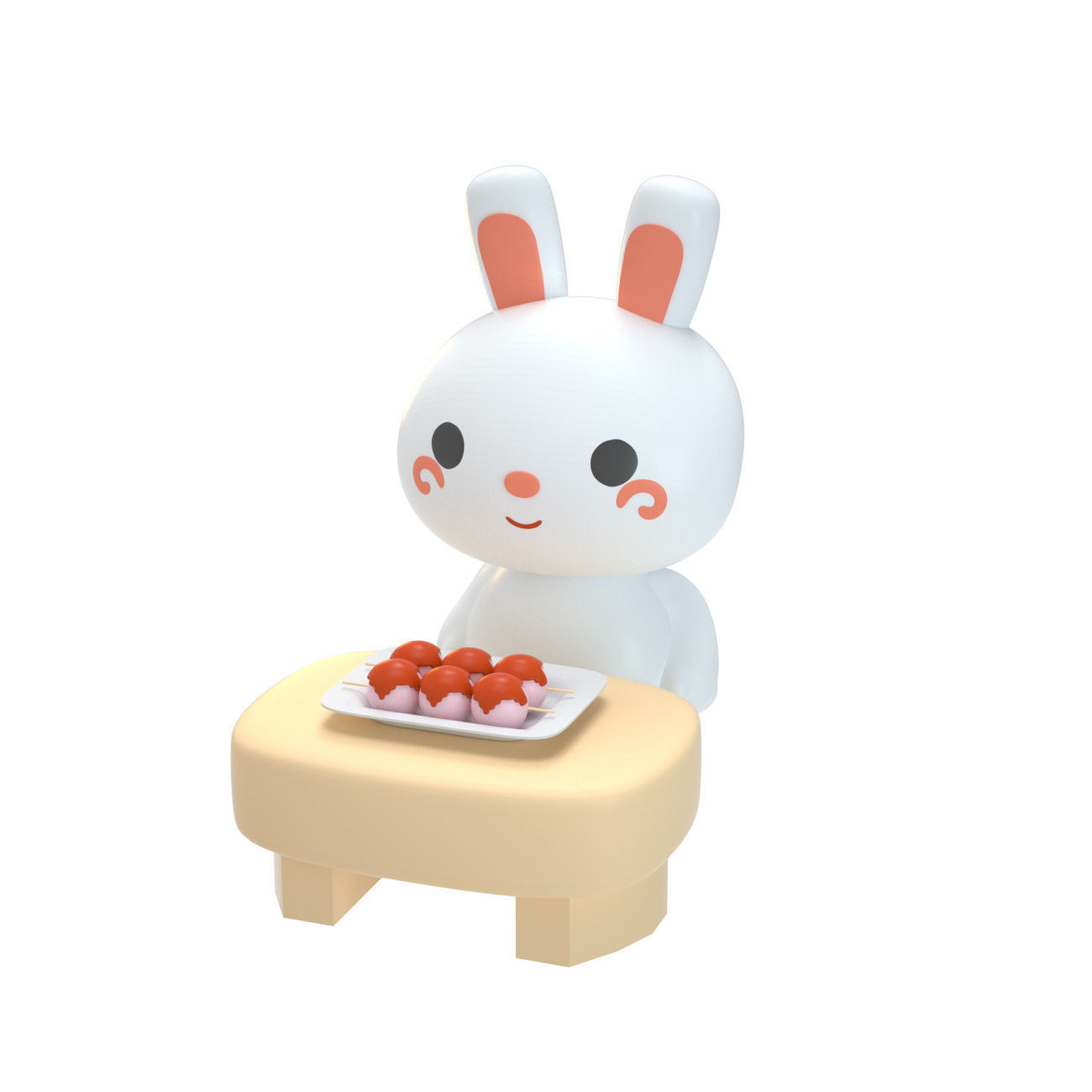 Chinese style Mid Autumn Moon Rabbit 3D model_5
