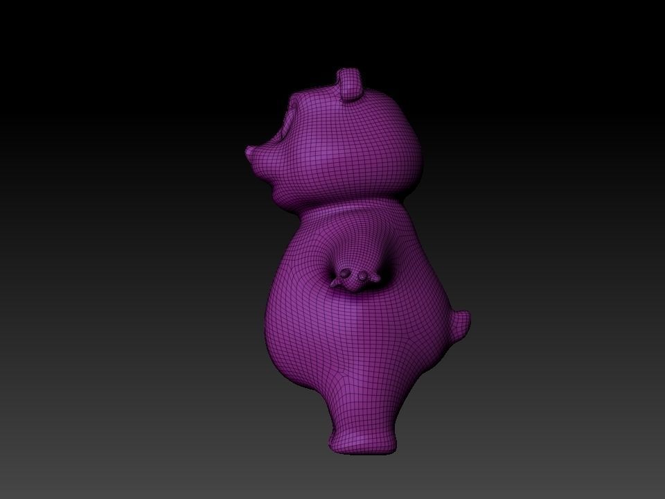 Bear character Low-poly 3D model_7