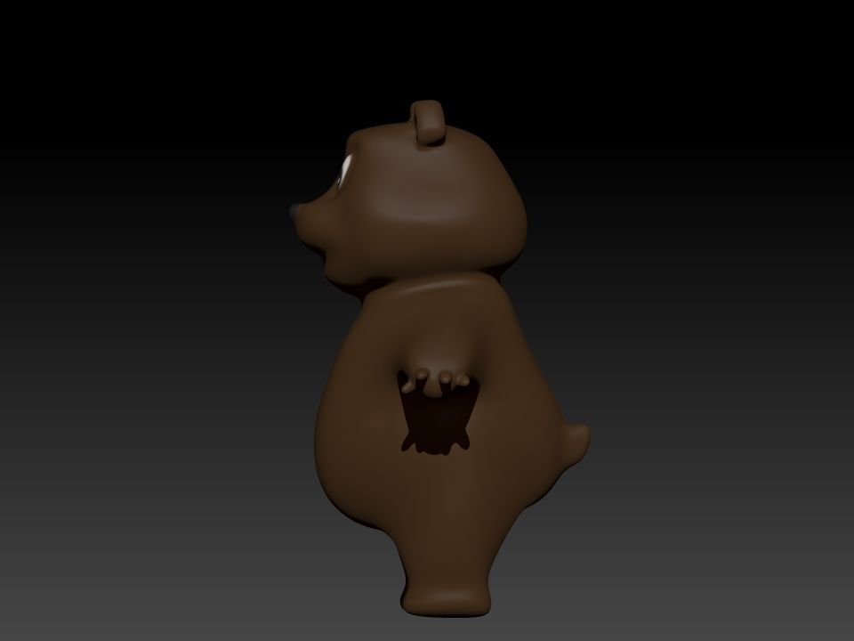 Bear character Low-poly 3D model_1