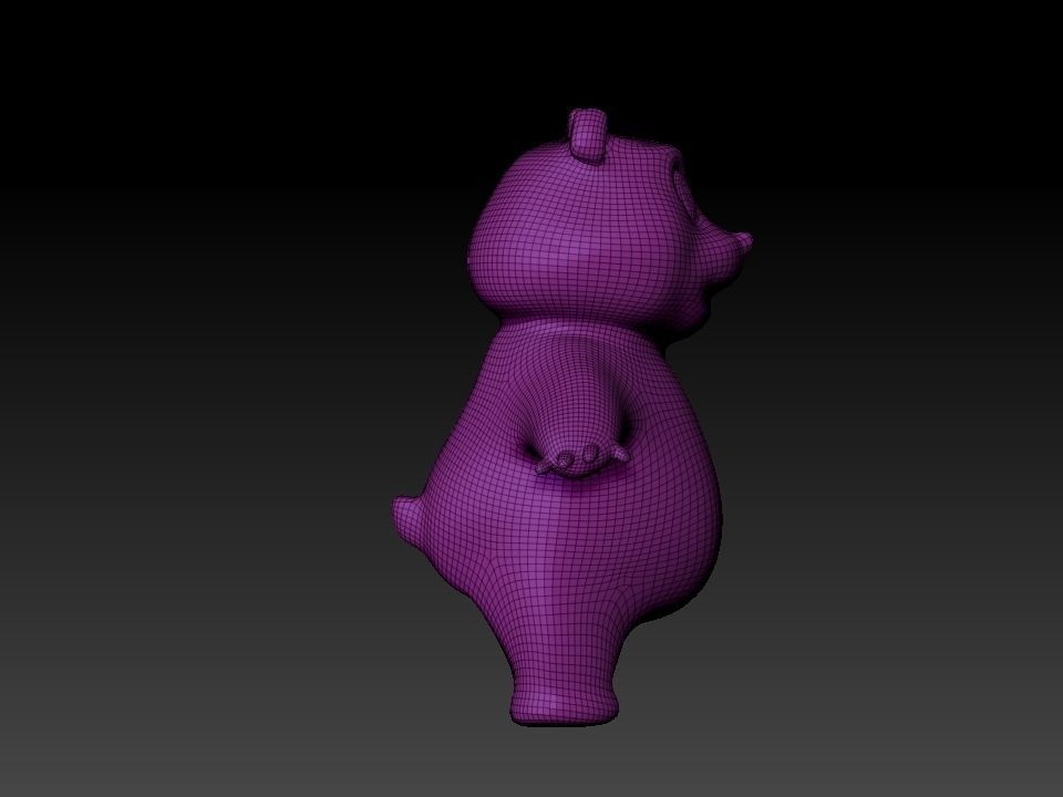Bear character Low-poly 3D model_6