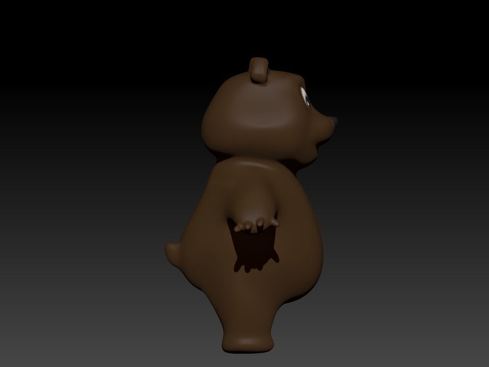 Bear character Low-poly 3D model_3