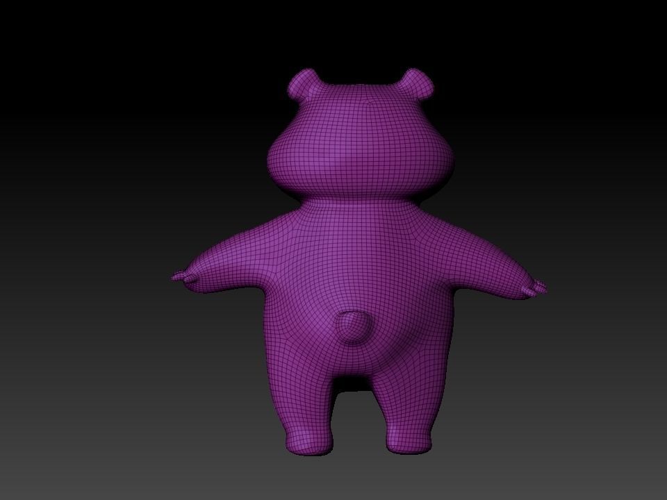 Bear character Low-poly 3D model_8