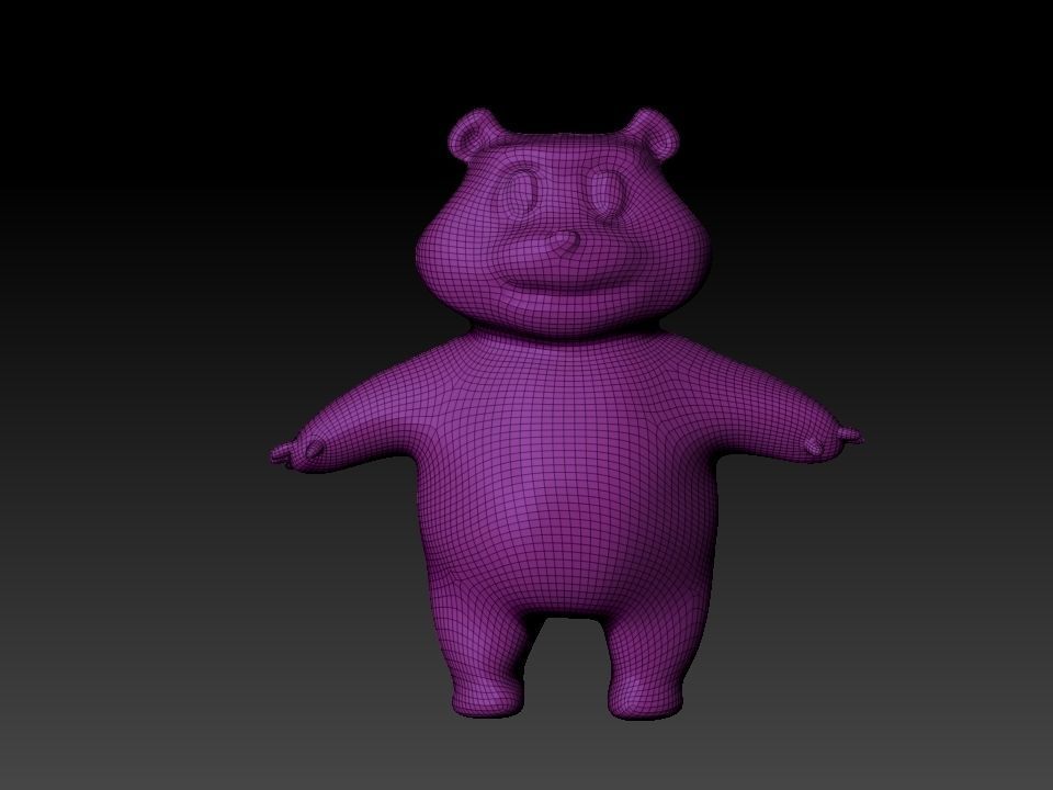 Bear character Low-poly 3D model_9