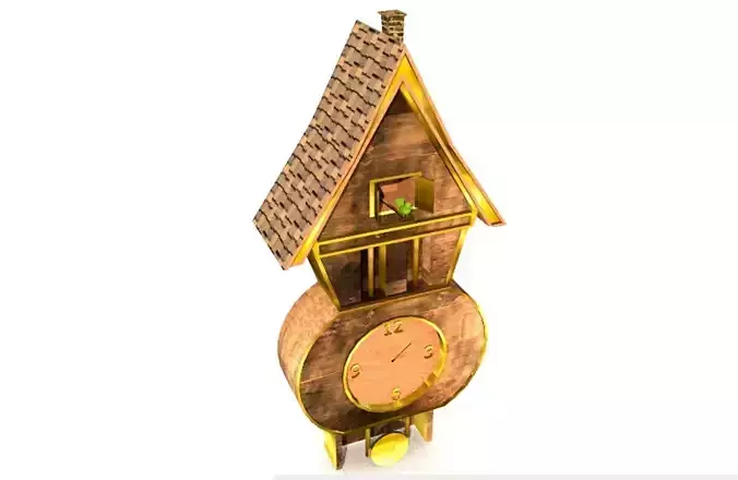 cuckoo clock Low-poly 3D model