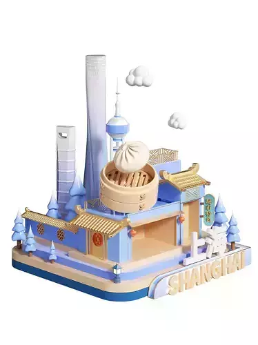 china Chinese style landmark building 2