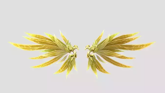 Futuristic Wing Low-poly 3D model