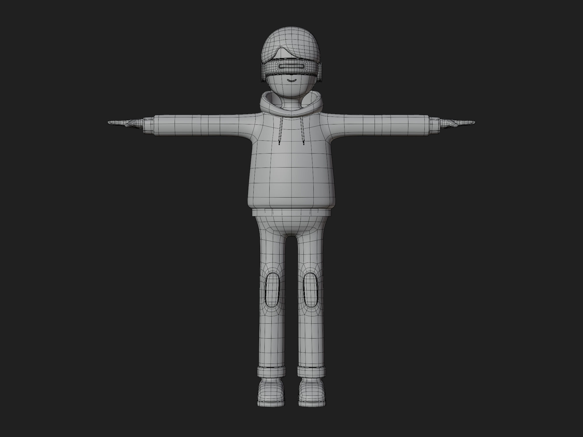 VR Character cartoon man boy futuristic with VR Glasses casual  Free 3D model_8