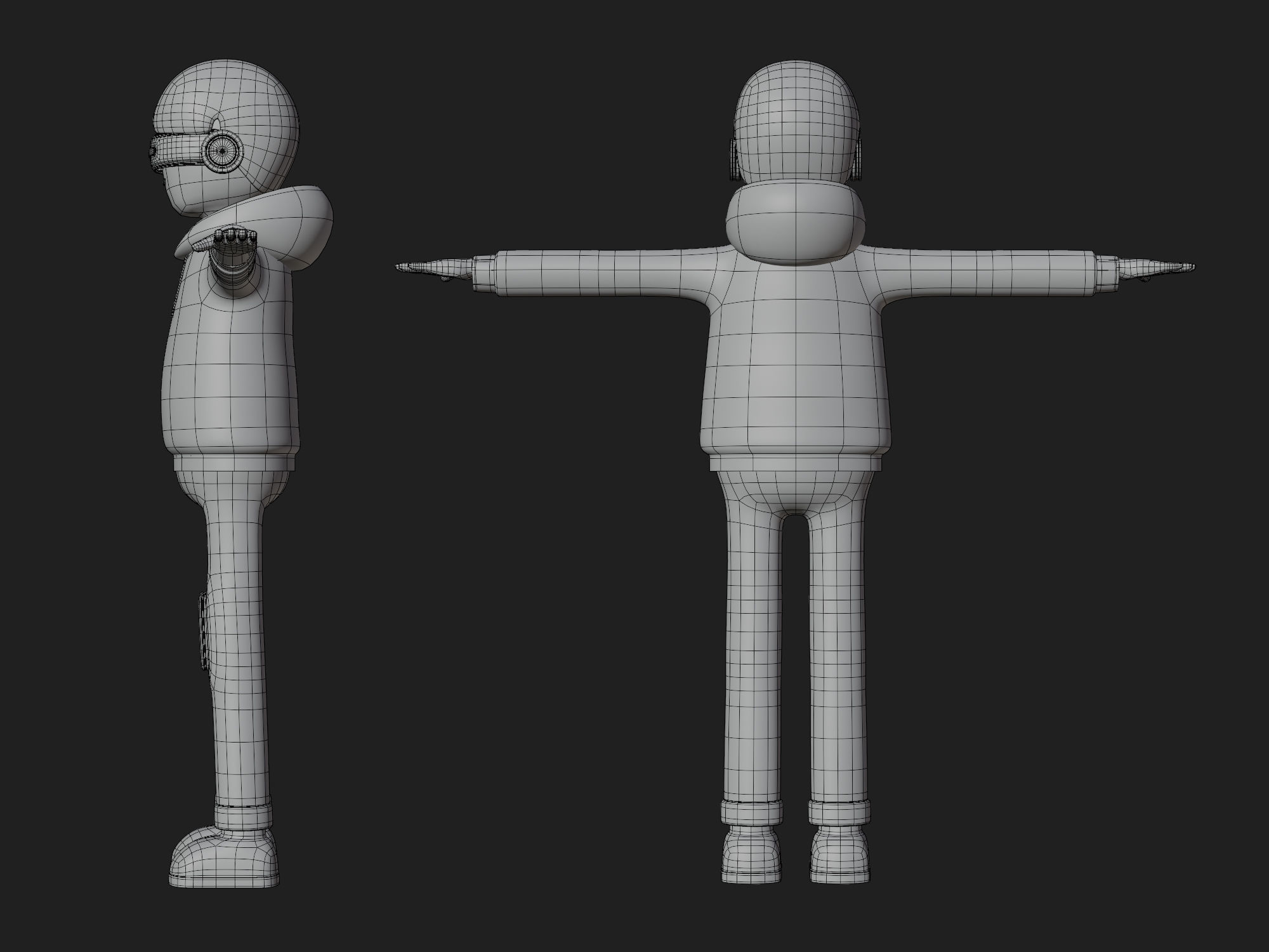 VR Character cartoon man boy futuristic with VR Glasses casual  Free 3D model_13