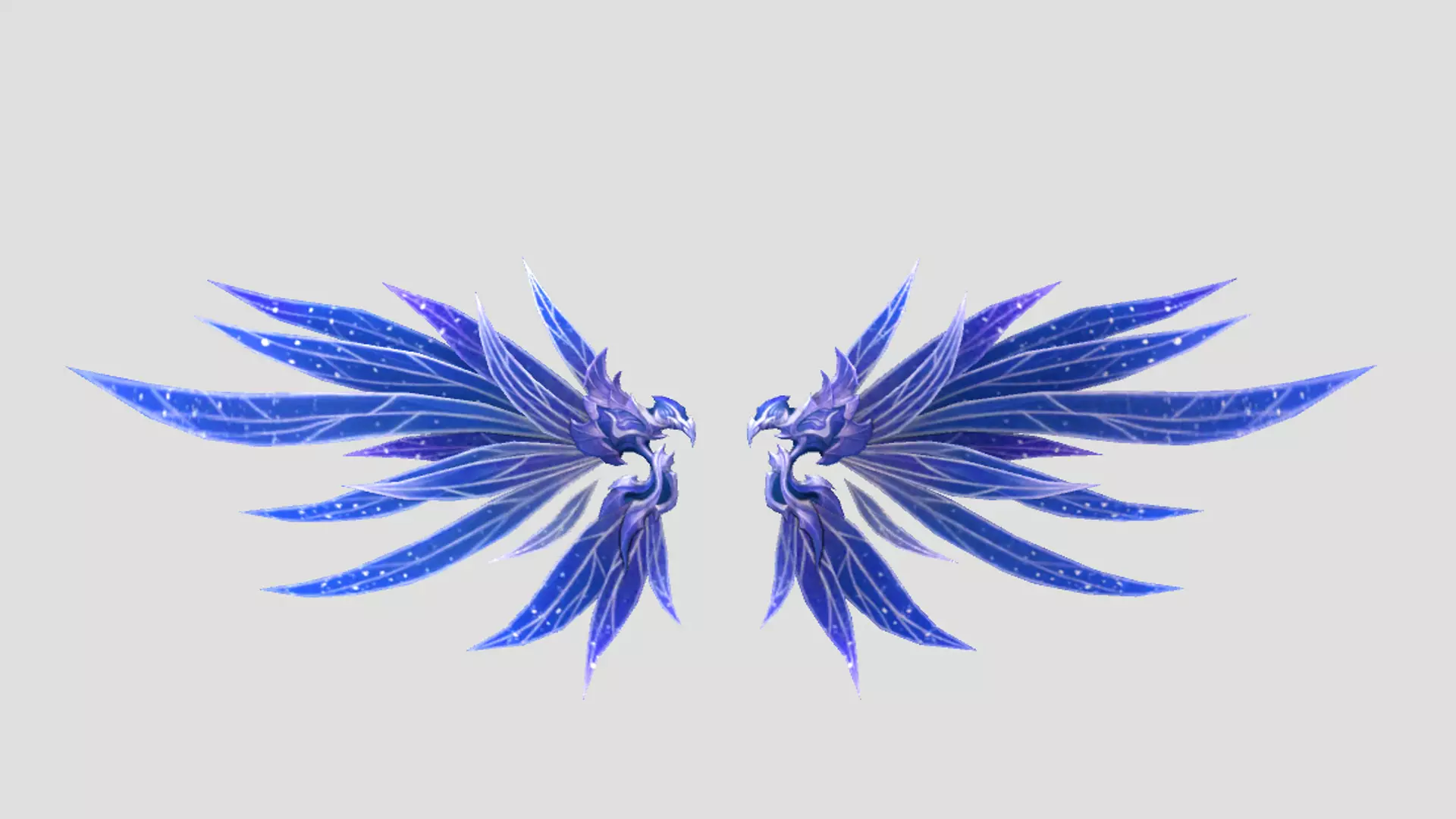 Futuristic Wing Low-poly 3D model_0