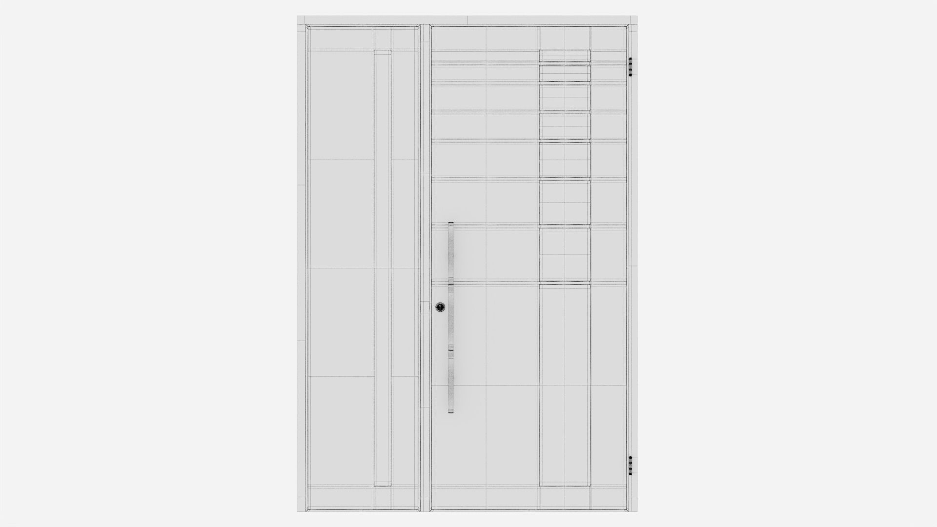 Aluminium door 111 3D model_5