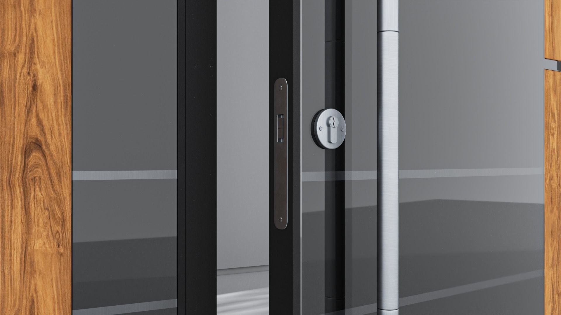Aluminium door 111 3D model_4