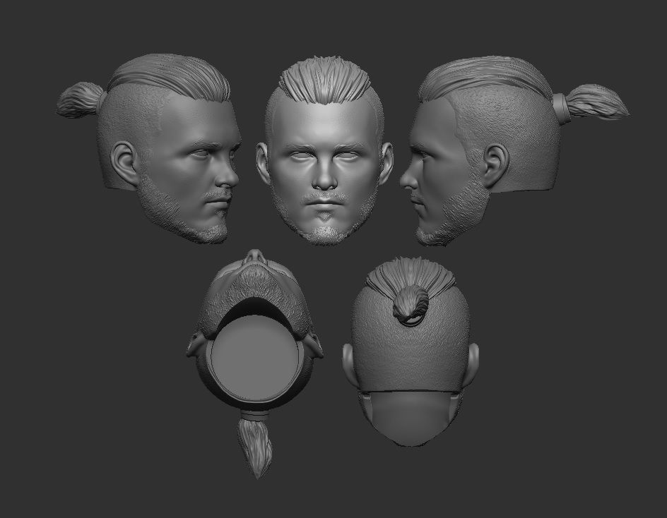 Bjorn Ironside - Headsculpt for Action Figures 3D print model 3D print model_1