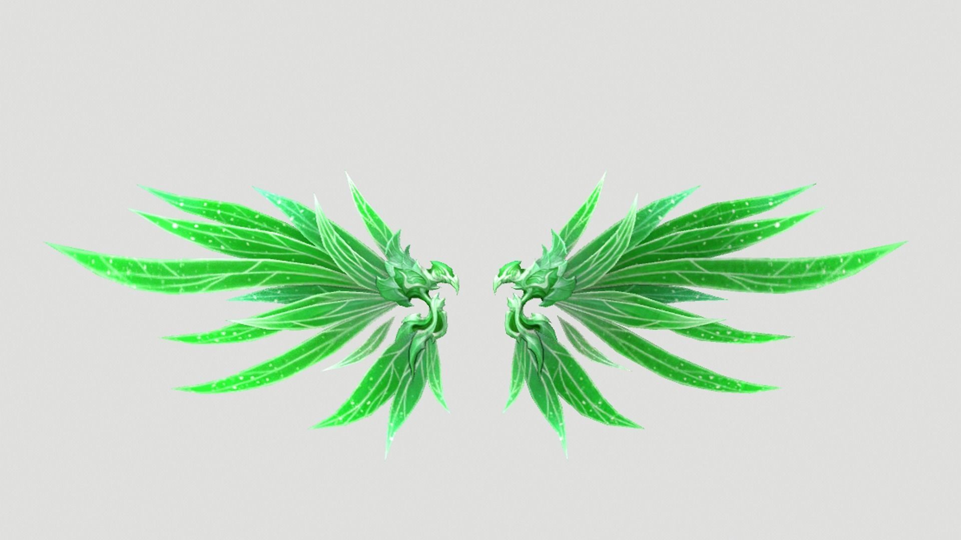 Futuristic Wing Low-poly 3D model_9