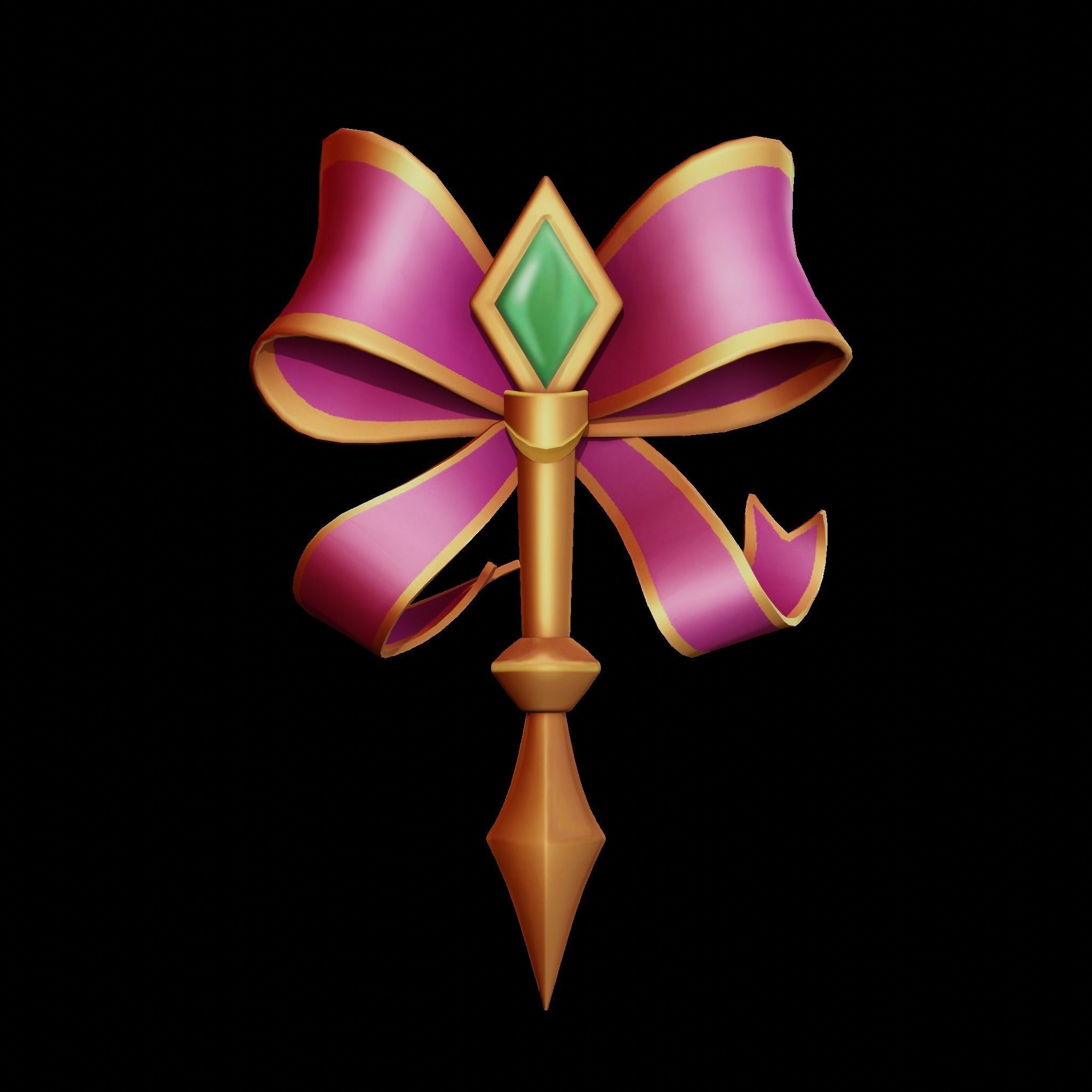 Stylised fountain pen Low-poly 3D model_1