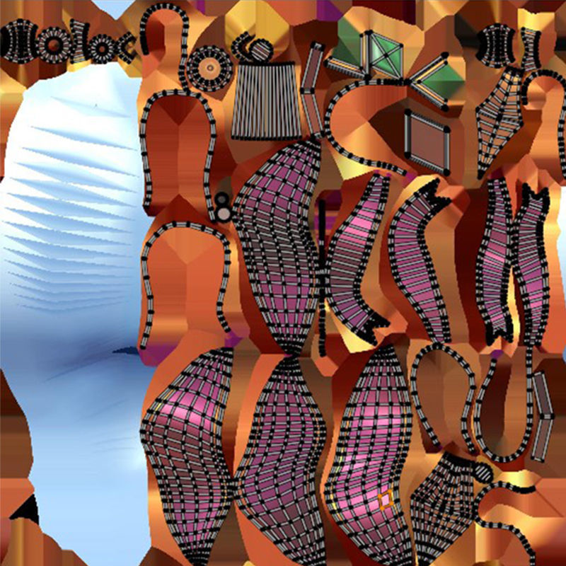 Stylised fountain pen Low-poly 3D model_7