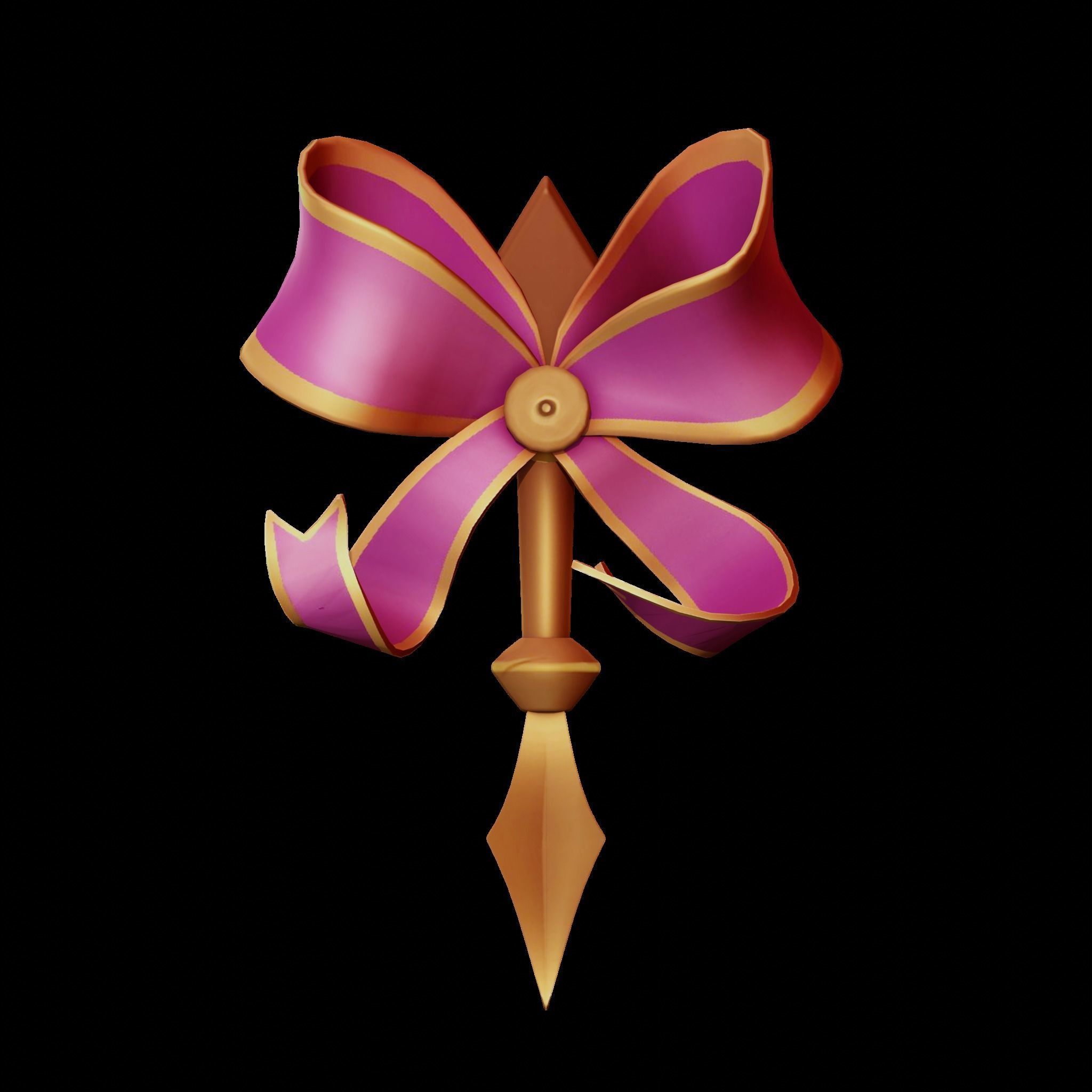 Stylised fountain pen Low-poly 3D model_2