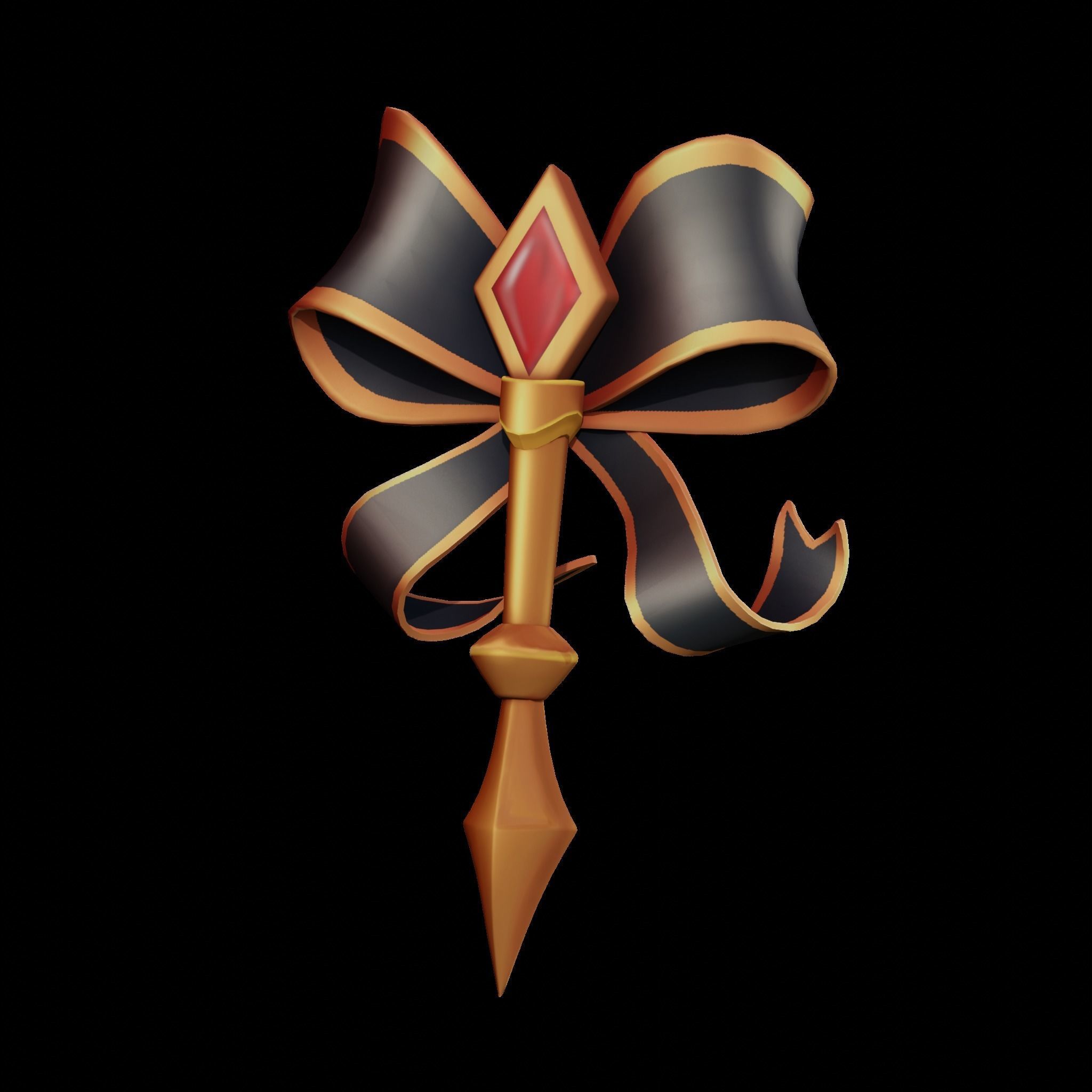 Stylised fountain pen Low-poly 3D model_4