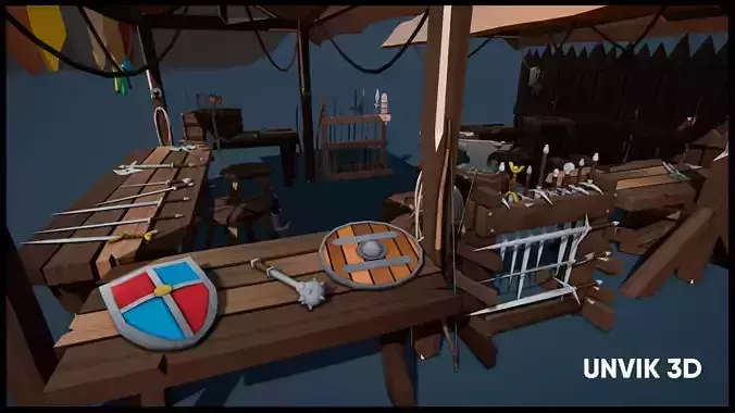 BlackSmith Kitbashing Low-poly 3D model
