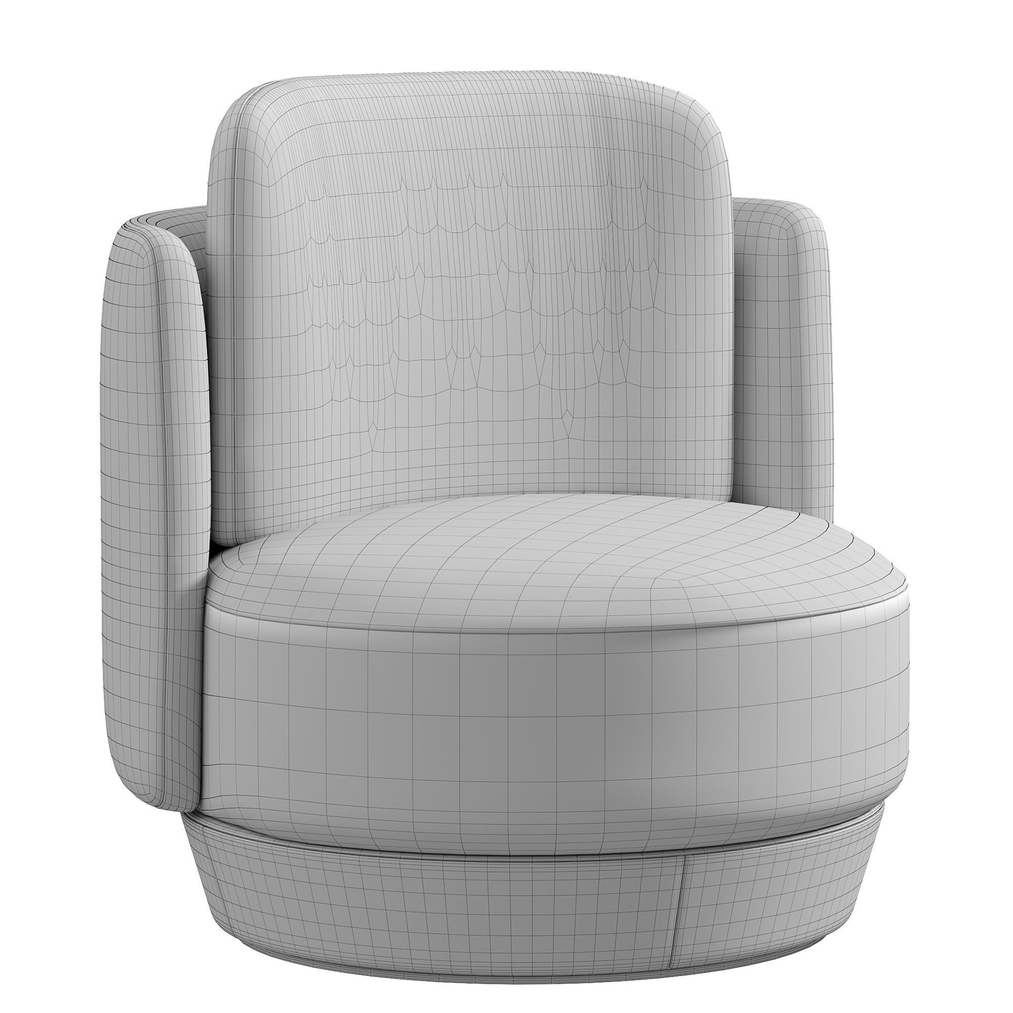 Baltimore armchair 3D model_2
