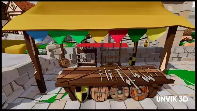 SwordSmith Kitbashing Low-poly 3D model