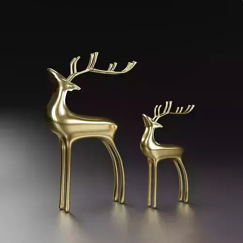 Model deer golden abstract  geometric