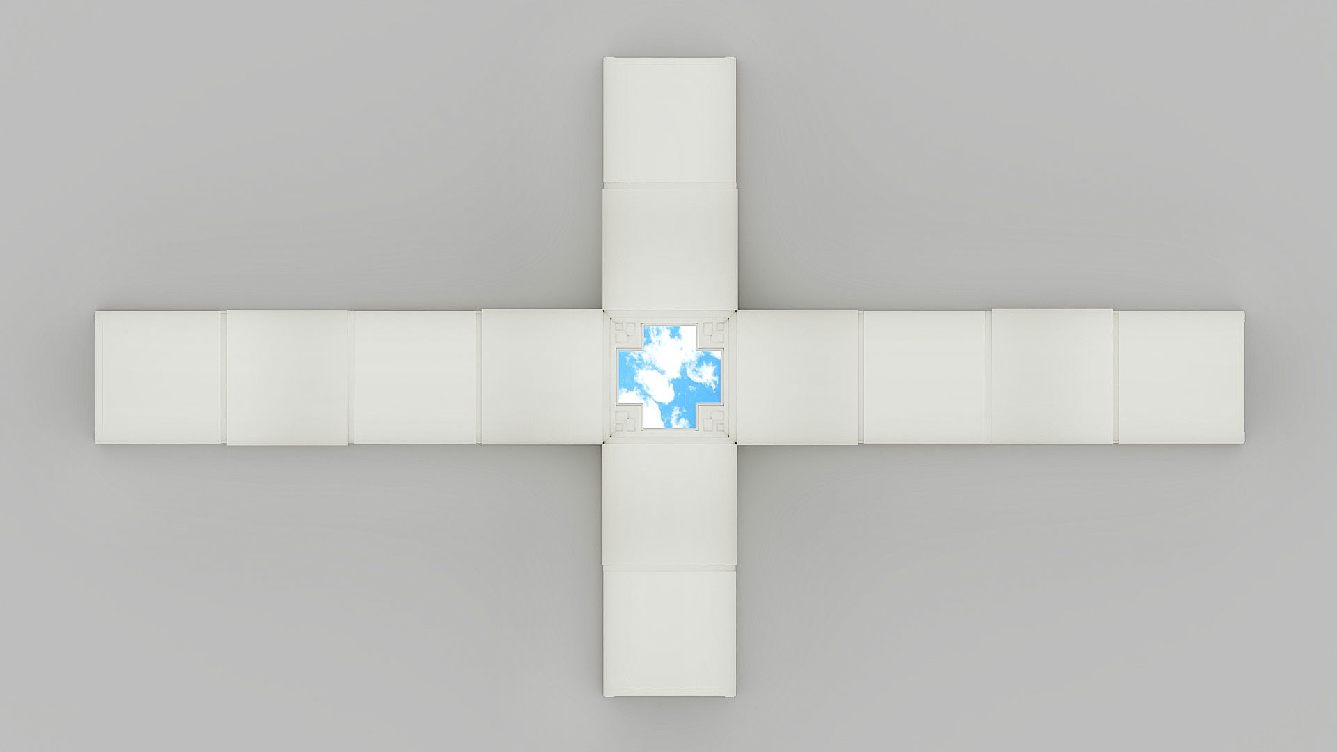 Modular low poly museum Low-poly 3D model_18