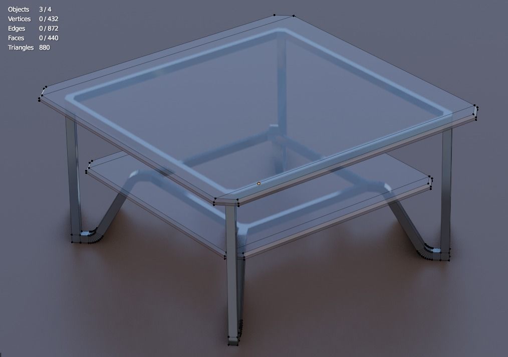 coffee table Free low-poly 3D model_4