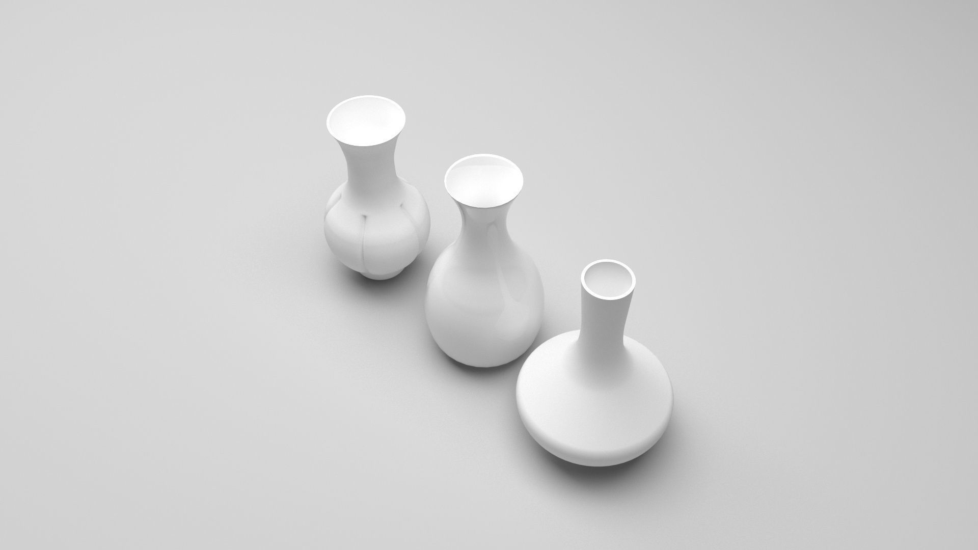 Ceramic Vases Set 3D model_3