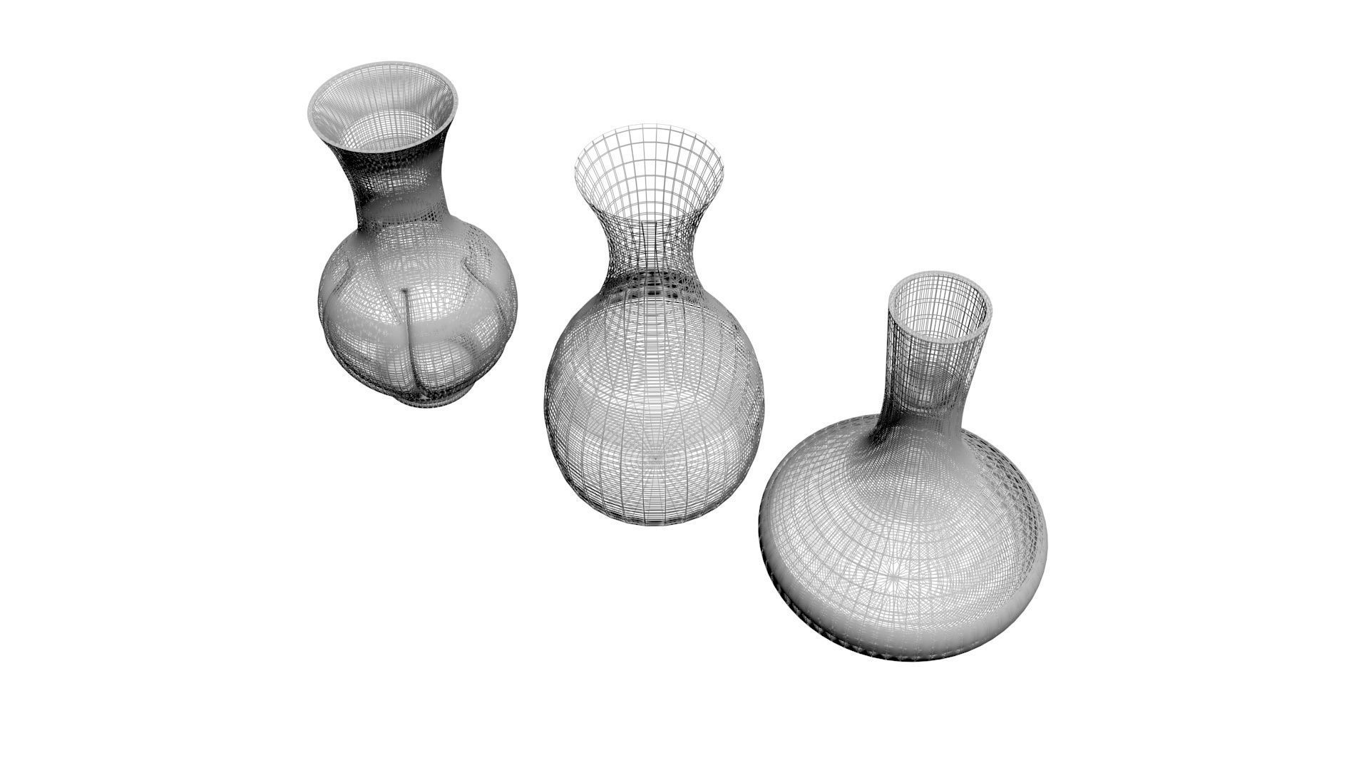 Ceramic Vases Set 3D model_10