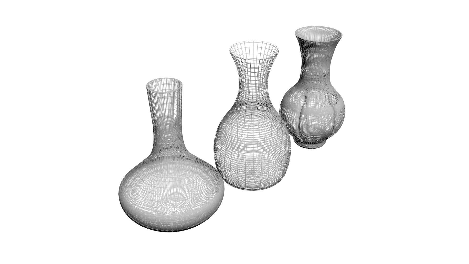 Ceramic Vases Set 3D model_7
