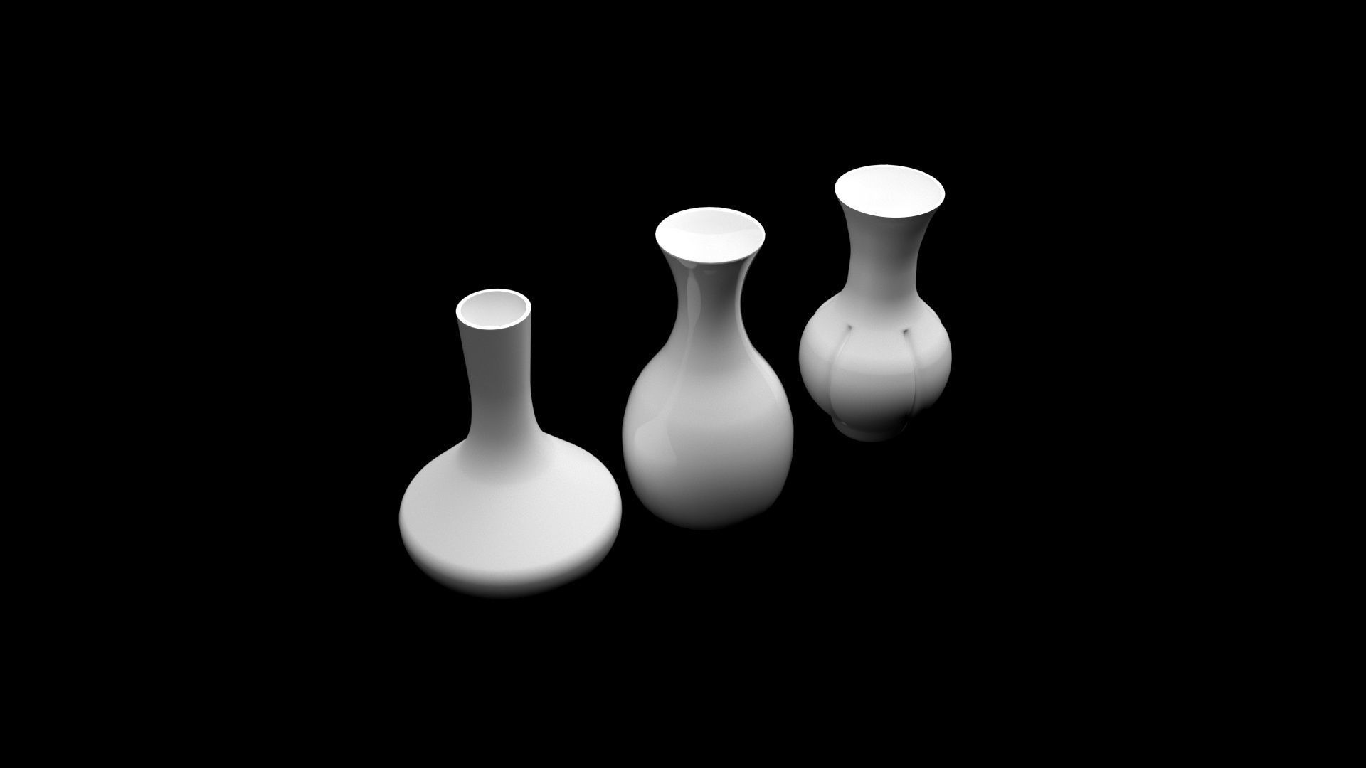 Ceramic Vases Set 3D model_6
