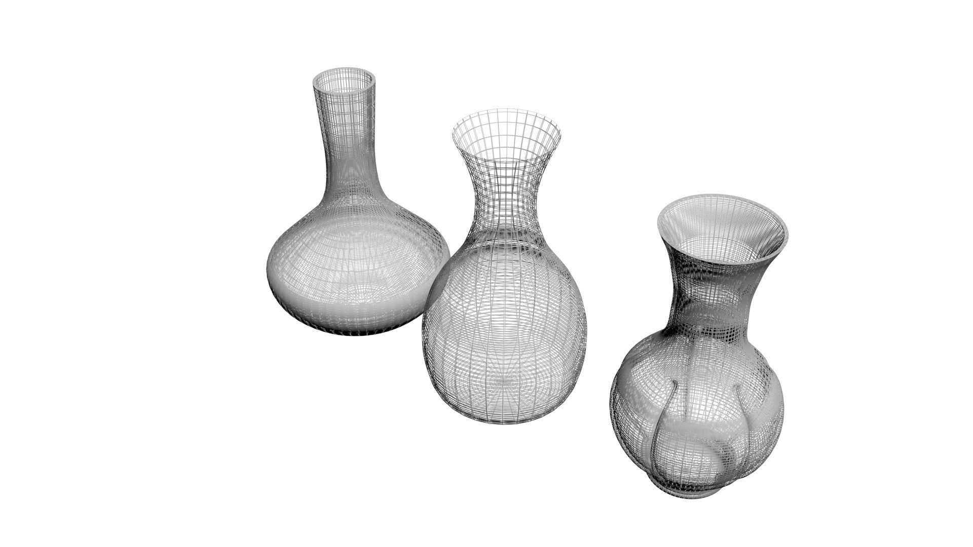 Ceramic Vases Set 3D model_8