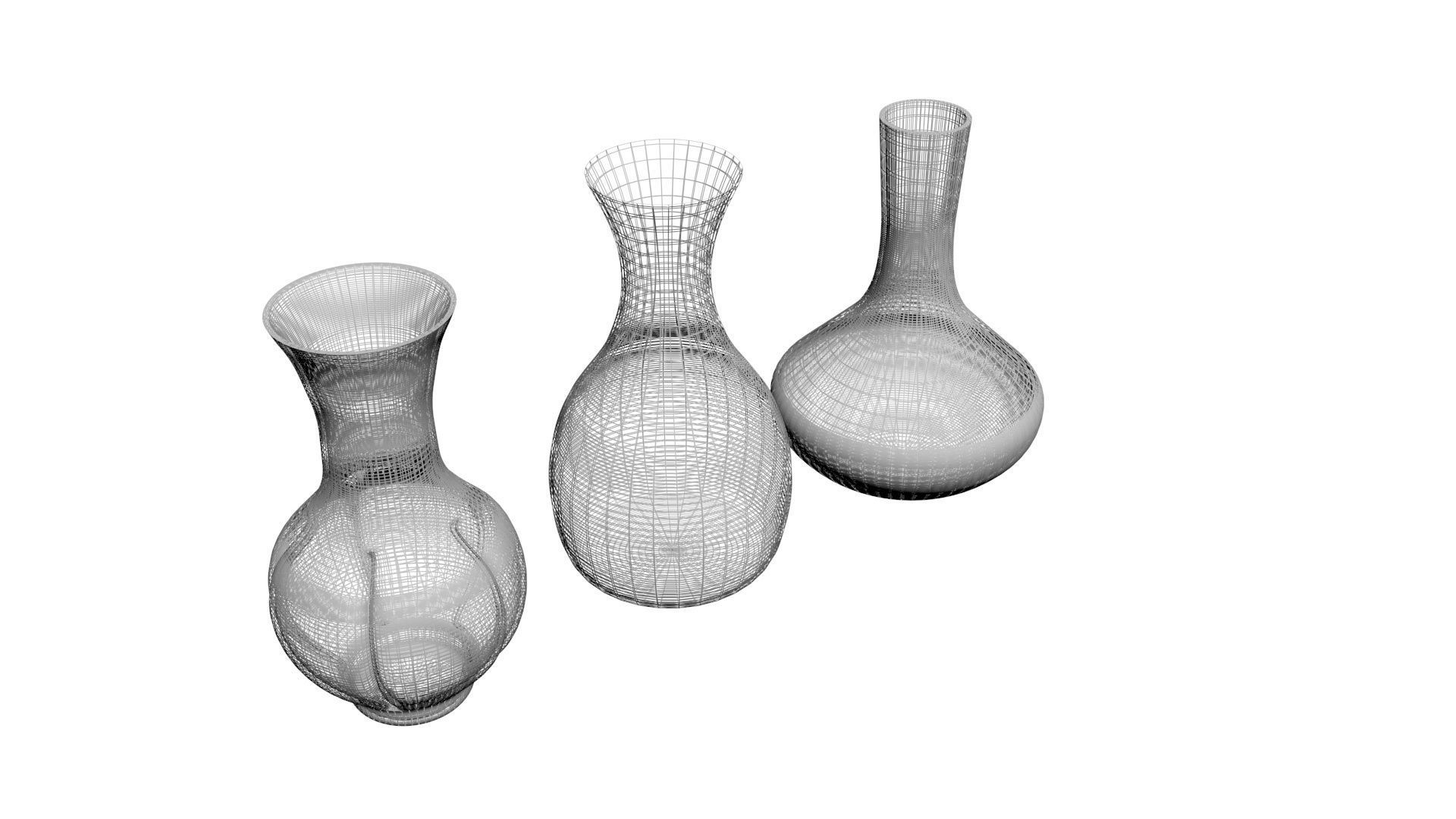 Ceramic Vases Set 3D model_9