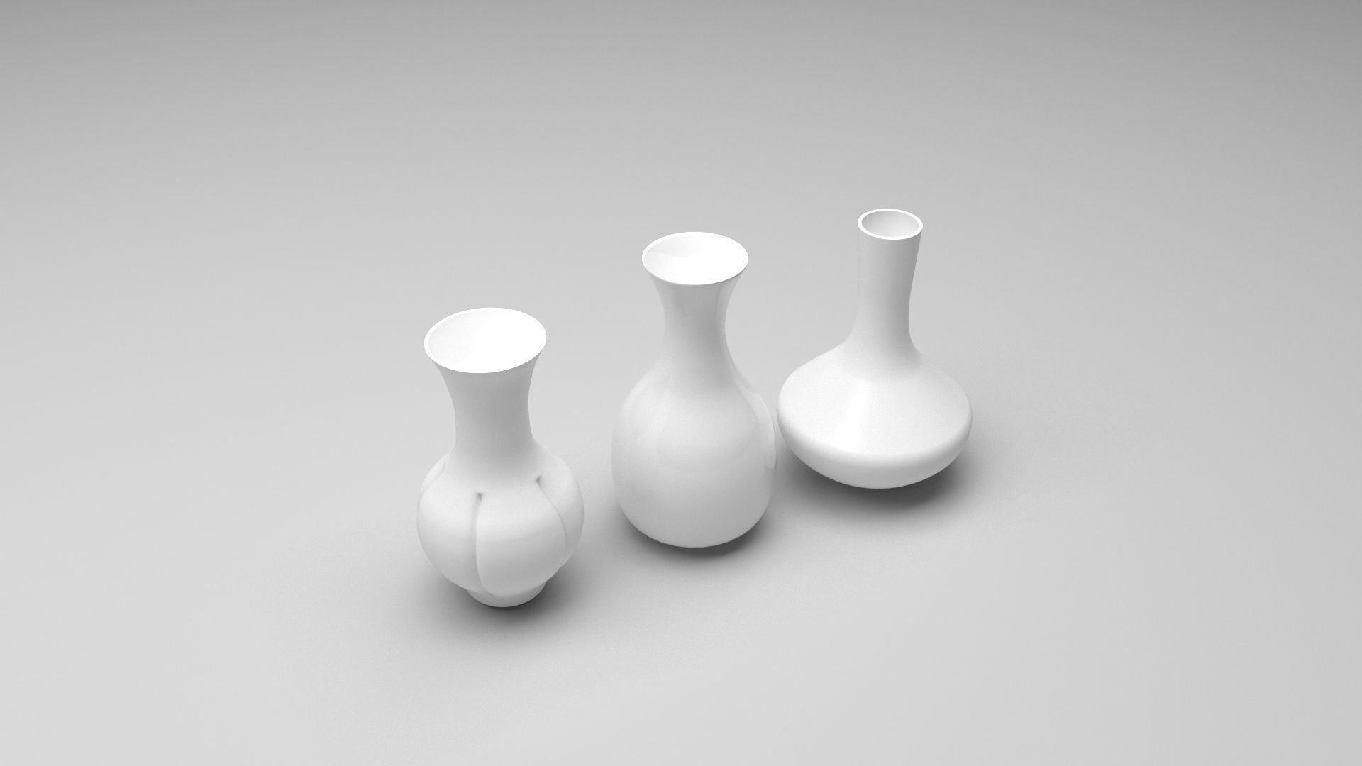 Ceramic Vases Set 3D model_2