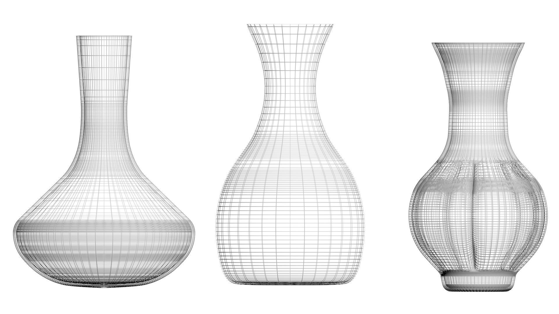 Ceramic Vases Set 3D model_12