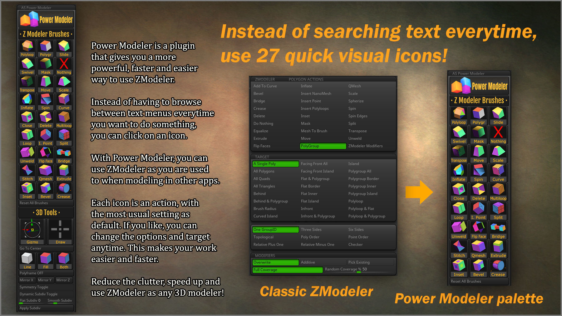 Power Modeler ZBrush Plugin 3D model_2