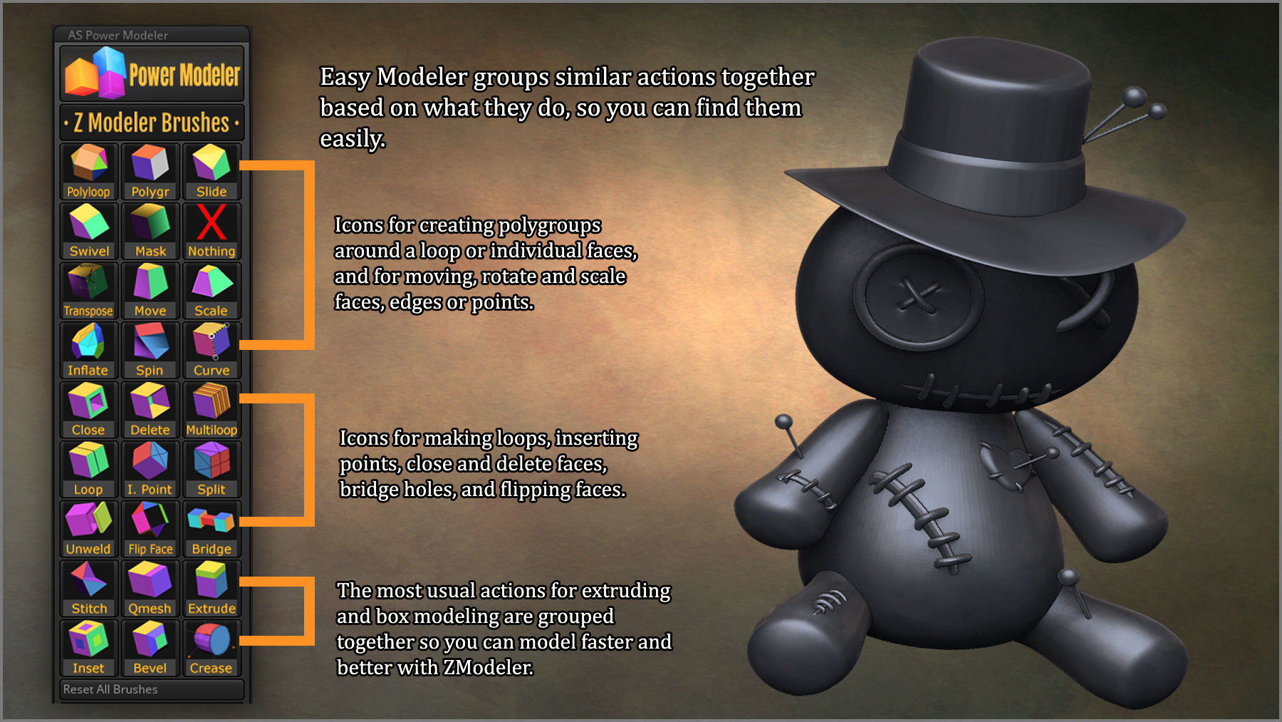 Power Modeler ZBrush Plugin 3D model_4