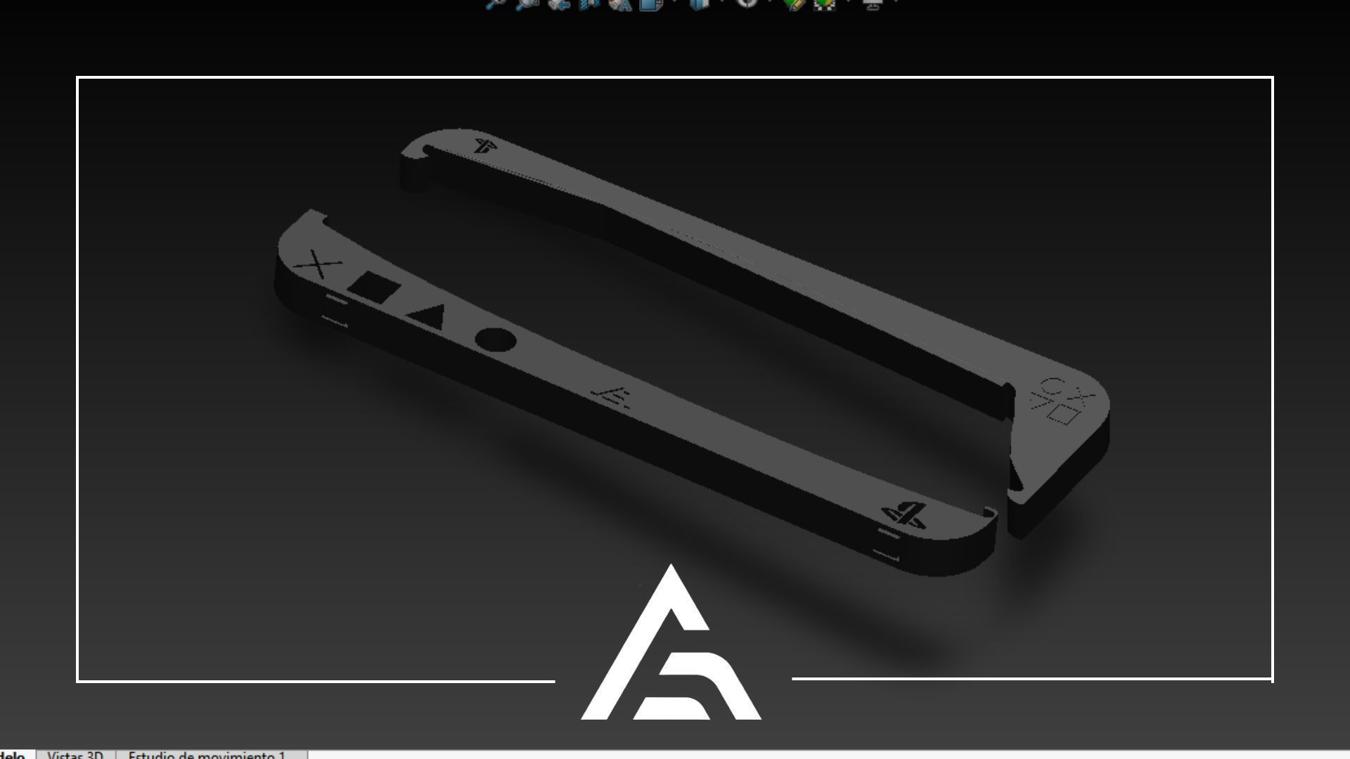 Horizontal stand for PS5 Sopport PS5 3D print model_1