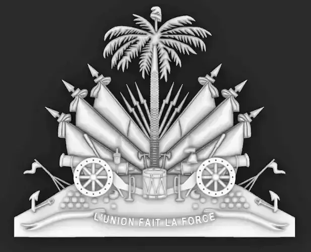 Escudo de Haiti Coat of Arms Haiti 3D print model