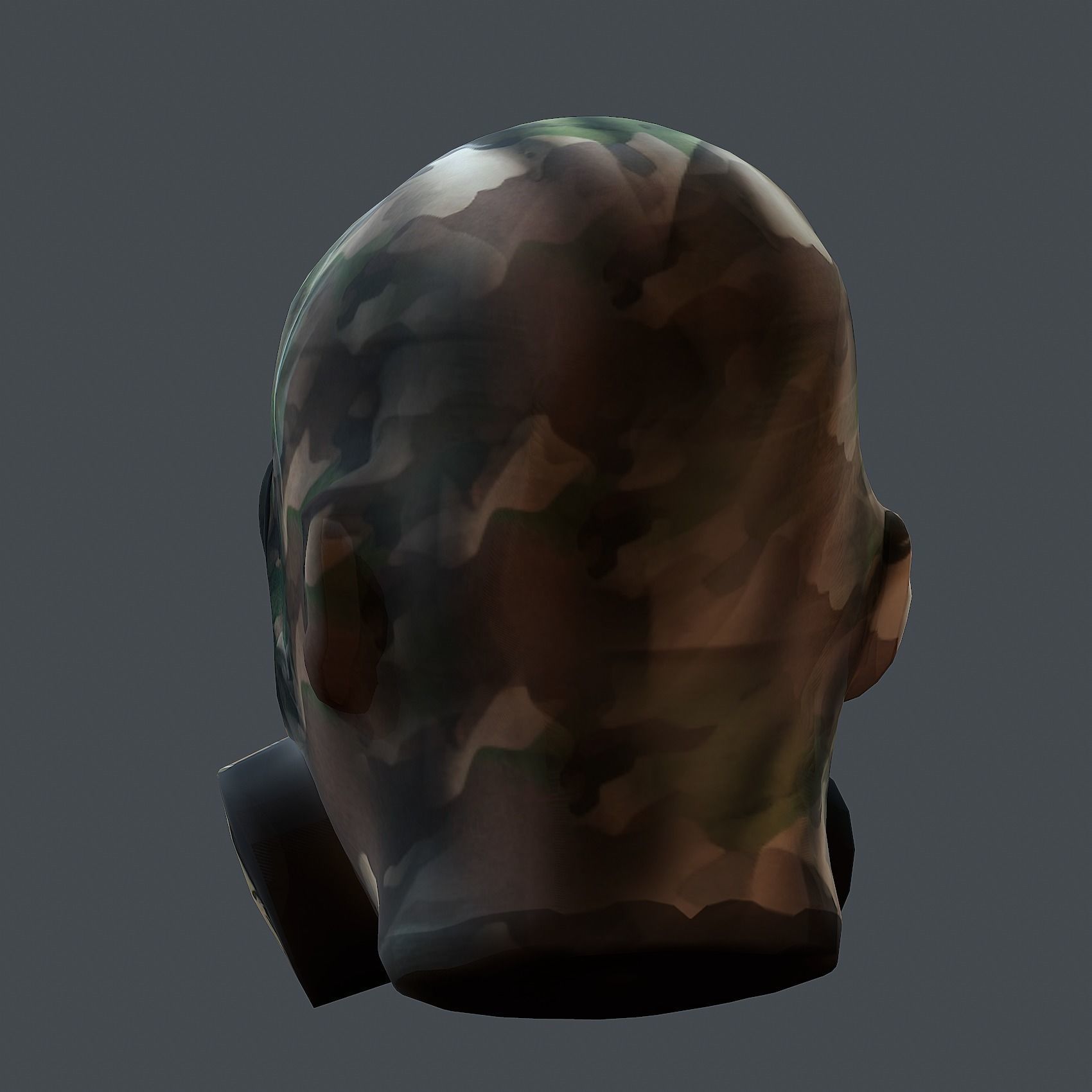 Gas mask helmet 3d model military combat Low-poly 3D model Low-poly 3D model_9